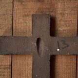 Orange glazed ceramic cross