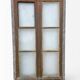Old fir window with frame (one opening pane)