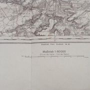 Carte géographique allemande rouge zone nord de guerre  melun seine-et-marne