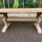 Table à manger de monastère rénovée en chêne massif du 19ème 200cm