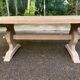 Renovated 19th century solid oak monastery dining table 200cm