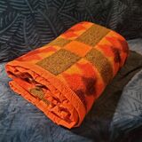 Vintage 70s blanket Le Mouflon 100% viscose - 2.20m x 2.40m
