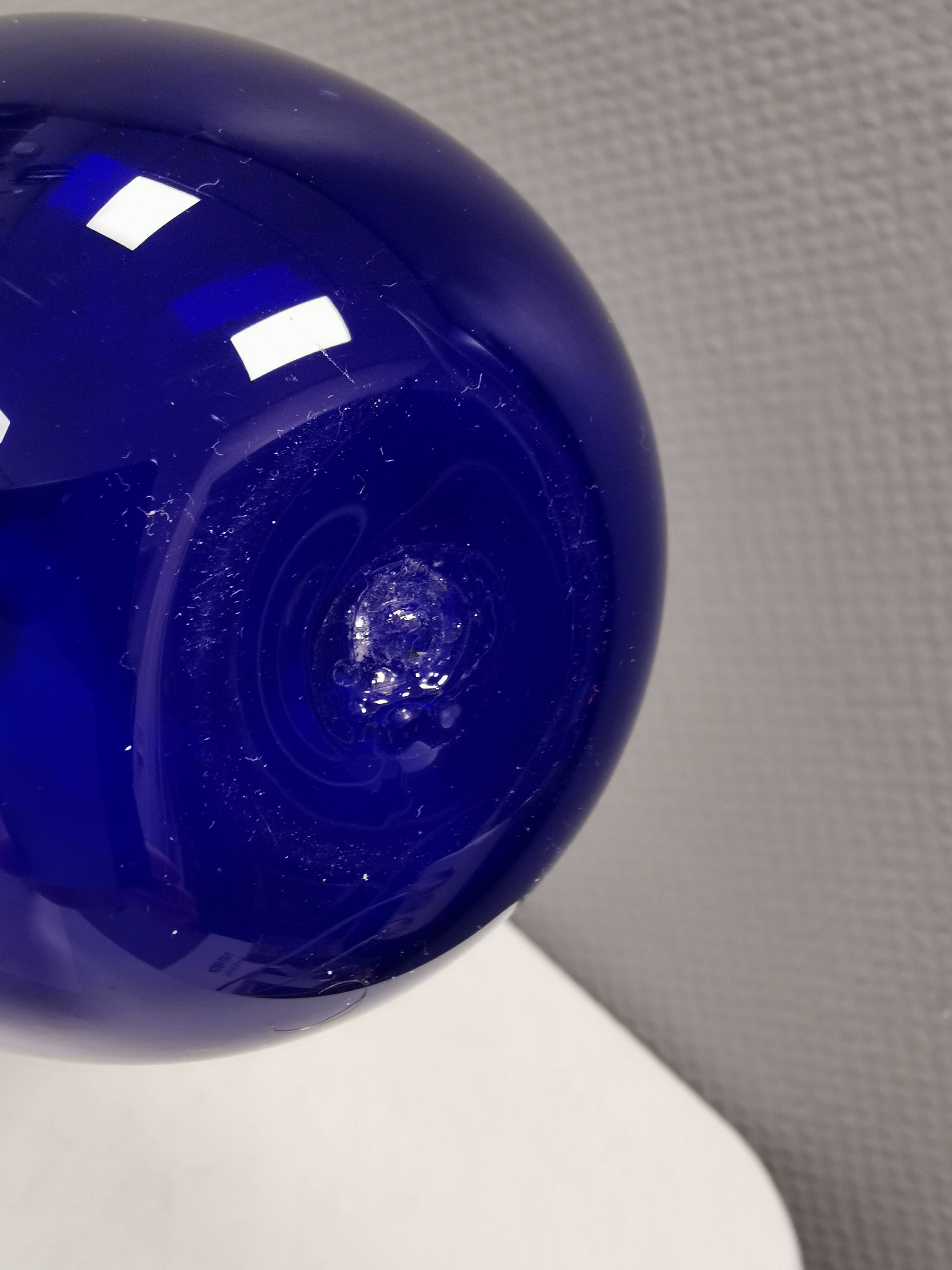 Handmade/mouth blown drop vase, Finland or Sweden 1970s