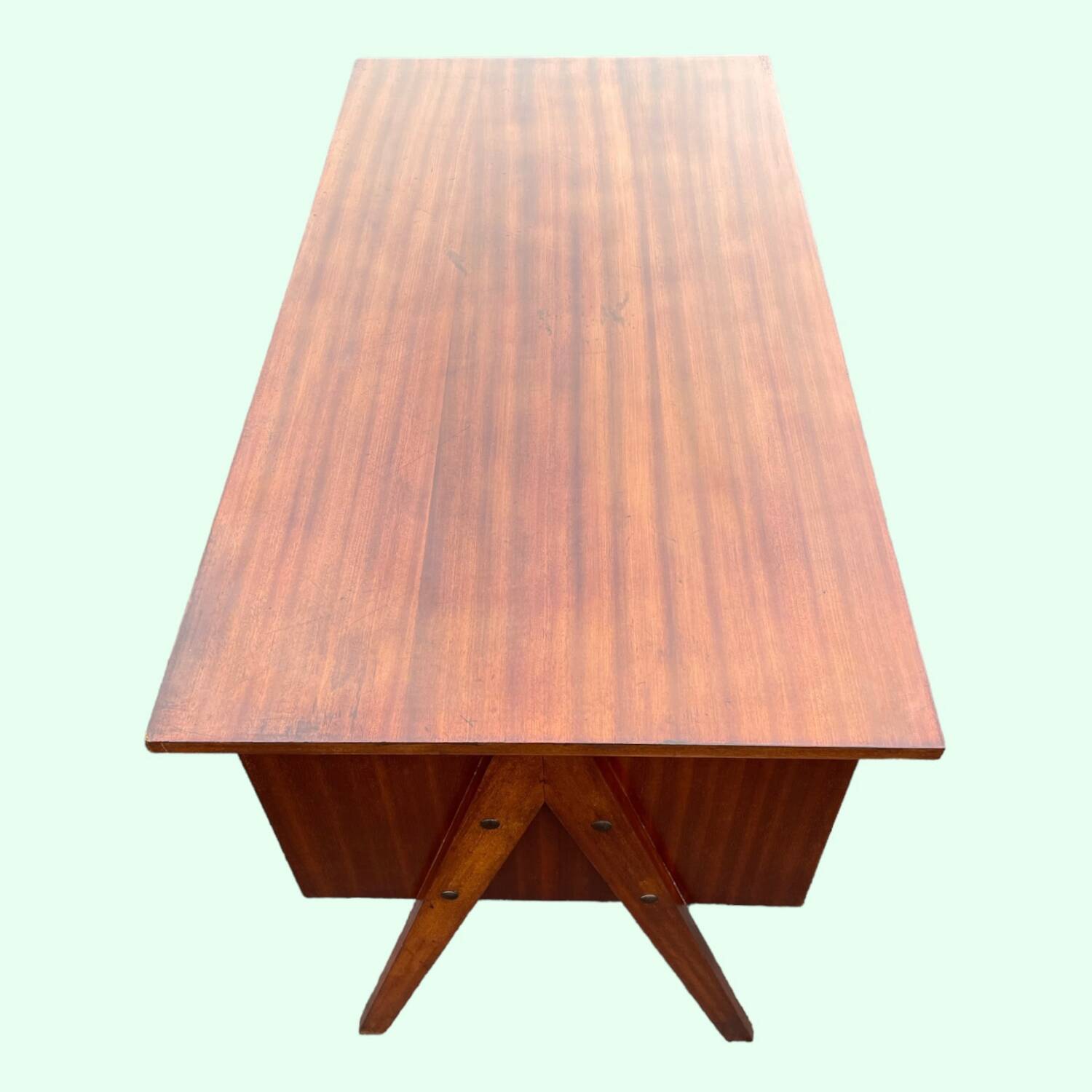 Vintage 1950s 3-drawer desk