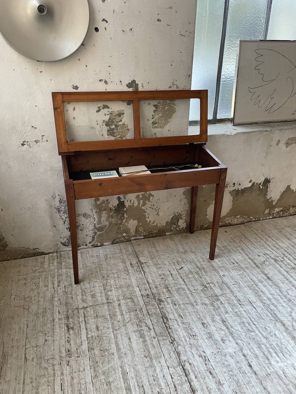 50s display cabinet side table