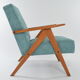 Fauteuil Komas canard chiné