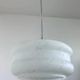 Design White art glass pendant by Karel Volf, Czechoslovakia, 1970s