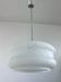 Design White art glass pendant by Karel Volf, Czechoslovakia, 1970s