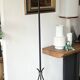 Black iron tripod floor lamp - Vintage 1950s / 1960s