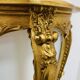 Golden console in Louis XV Rococo style made of resin.