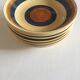 Set of 8 hollow plates cap faience gience of Gien 1970s