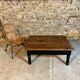 Raw wood coffee table - black legs