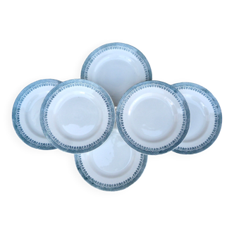 Set de 6 assiettes plates Terre de fer modèle service Congo