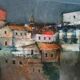 Oil painting on canvas of the sea by Lido Bettarini