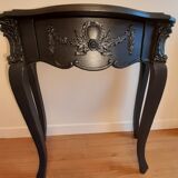 Console baroque noir acier