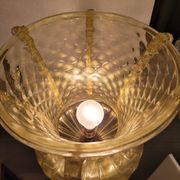 Magpie lamp, Murano crystal and gold powder, Barovier & Toso, 50's