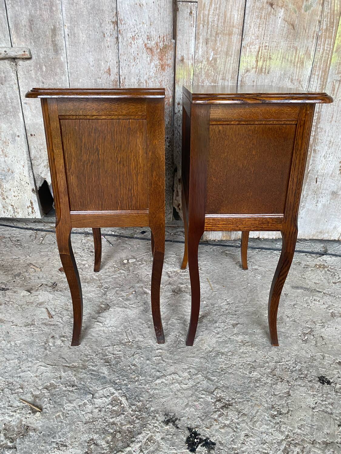 Louis XV Style Nightstand with Drawer + Vintage Case #D50