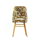 Vintage dining chair in bold flower pattern, 1960s