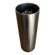Space Age 1970s brushed steel flower vase