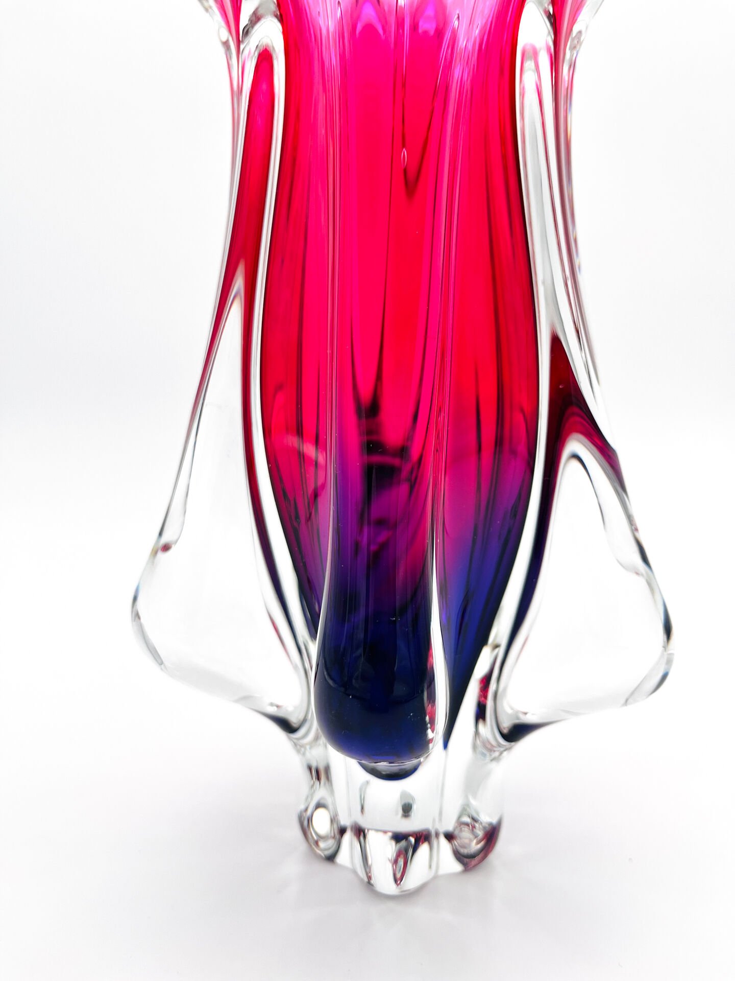 Organic Vase - Sommerso - Josef Hospodka - Bohemian Crystal - Circa