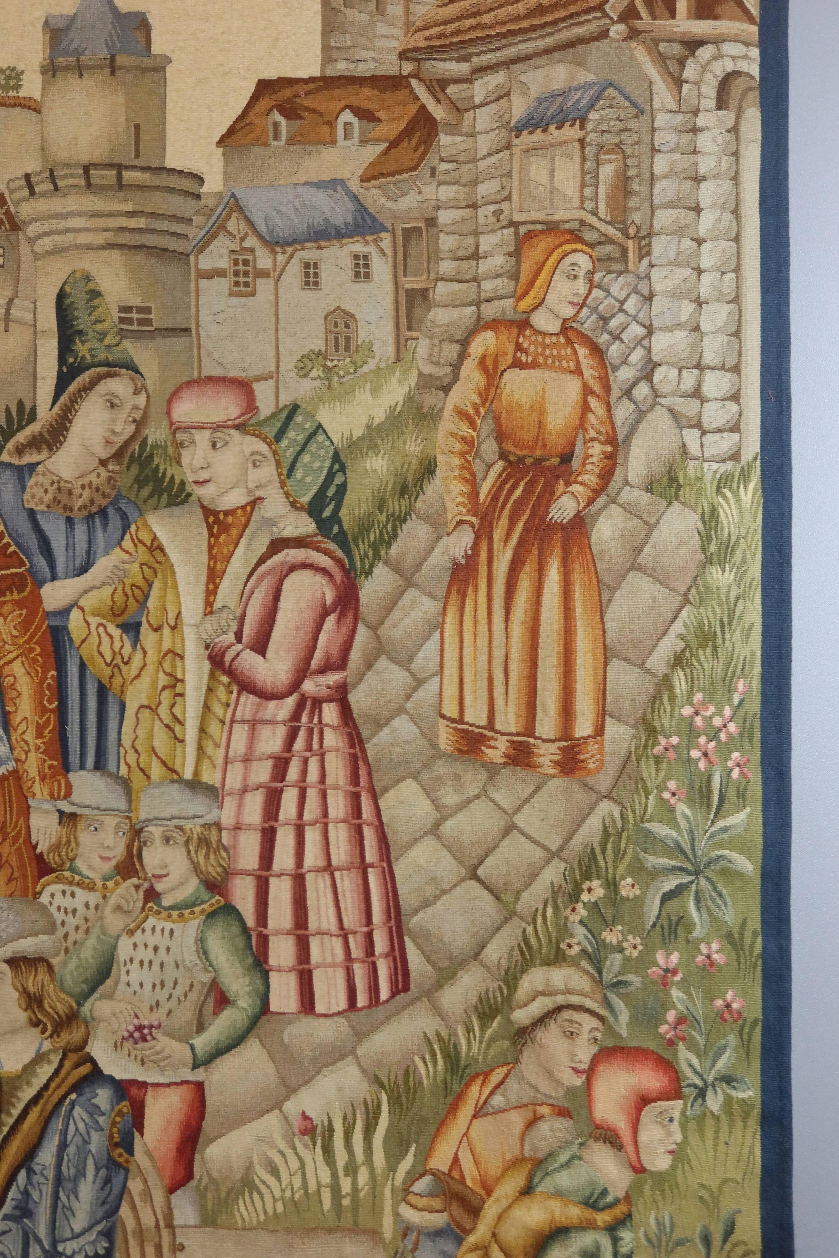 Tapestry "The Medieval City" Aubusson