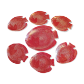 Service a poisson vintage 70/80 - 7 pieces en verre moule marque arcoroc fr