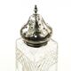 Art Deco sugar bowl, crystal, silver, United Kingdom, early 20th century