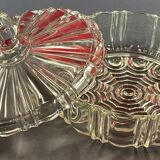 Détails sur  Drageoir en verre moulé, diamètre 18 cm