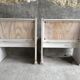 Pair of wooden and wicker chest benches - vintage - 1960