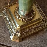 Pied de lampe marbre et bronze ancien 19e siècle