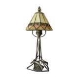 Lampe art déco en fer forgé