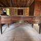 Large flat desk in Louis XVI style made of mahogany, early 20th century.