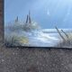 Marine landscape tableau – Dunes and seagulls by the sea – Signed painting