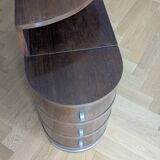 Art Deco rounded cabinet with 3 drawers, 1930s