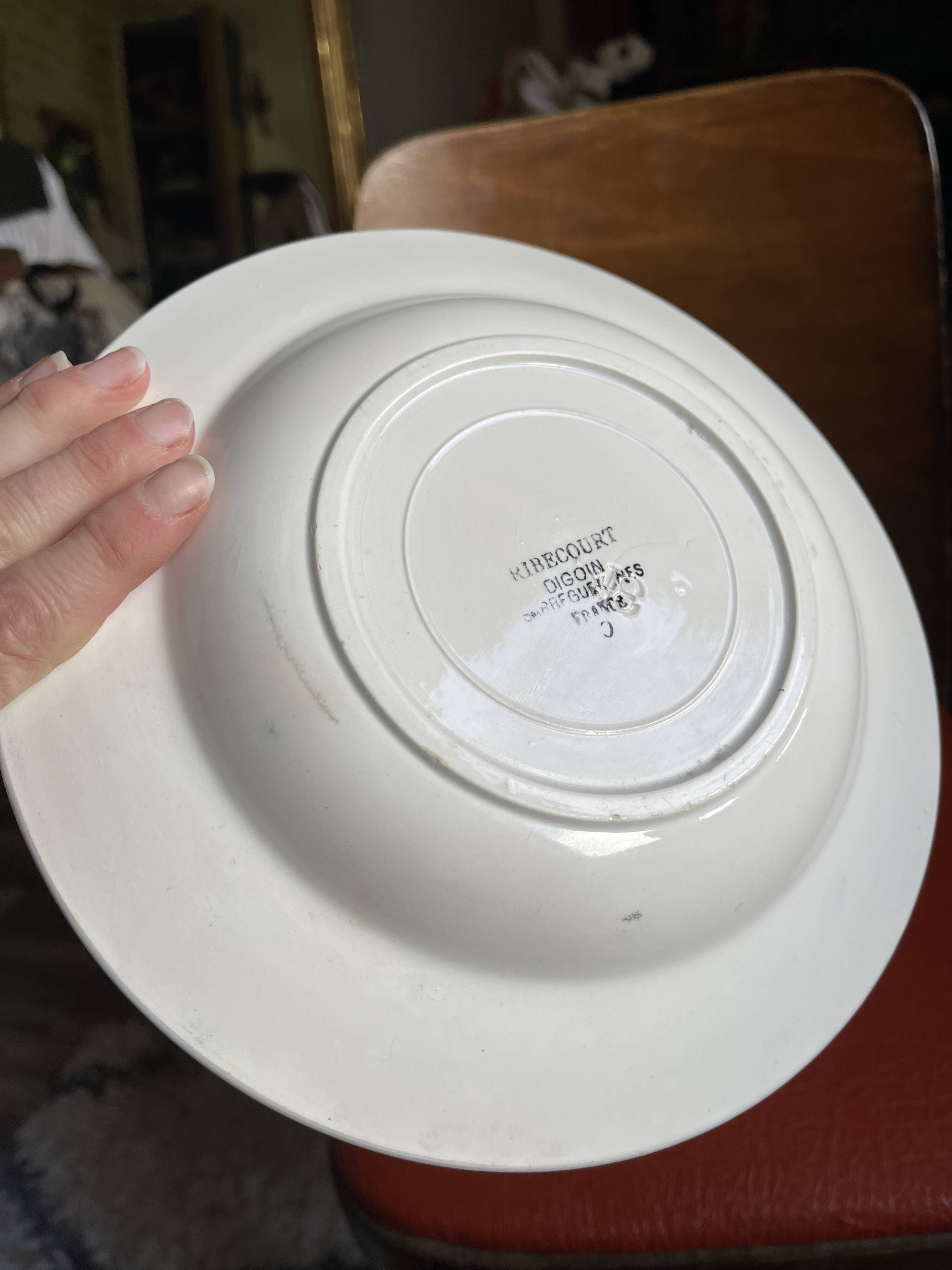 Antique deep plates Digoin