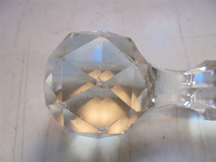 Chiseled glass decanter