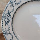 Ancienne assiette E. Bourgeois Faiences Porcelaines Cristaux