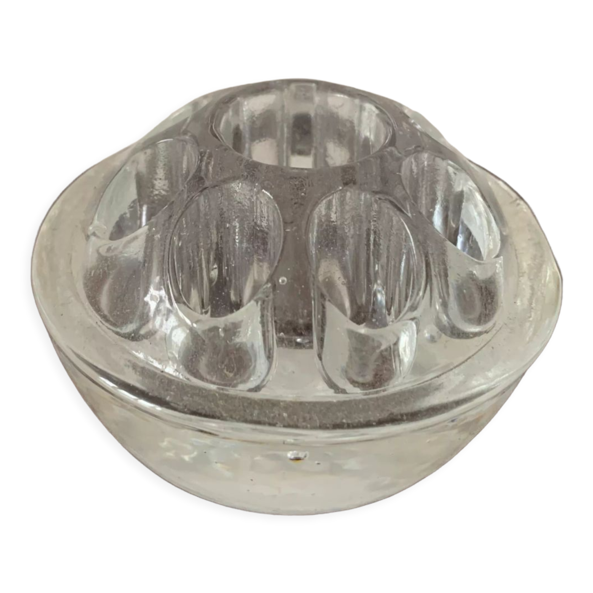 Antique glass flower pick