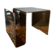 Smoked plexiglass magazine rack side table from the 70s