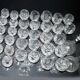 Baccarat set of 35 crystal glasses + 2 flower model carafes 9157 from 1907