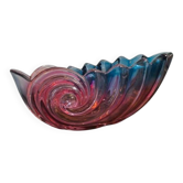 Bol en verre dans le goût de Murano Barbini – Années 70 – 36 x 19 x 15 cm
