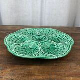 Sarreguemines green oyster plate in slurry