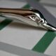 Vintage goose in flight bottle opener in silver metal