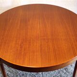 Table à manger ronde en teck années 60