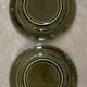 5 Lunéville Moss Green dessert plates.