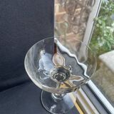 6 anciennes coupes à champagne – Verre soufflé