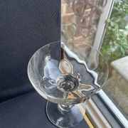 6 old champagne glasses – Blown glass