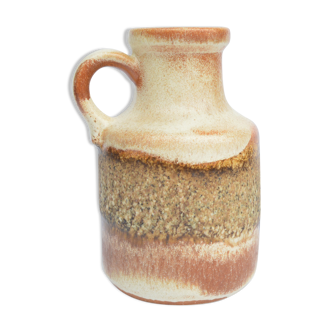 Ceramic vase with an ear, Scheurich 414-16 Germany, 70s