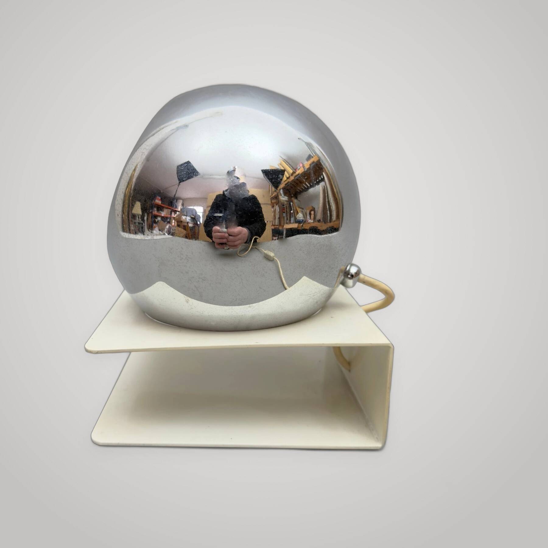 Metal Table Lamp Orb Eye Goffredo Reggiani Design Space Age Years '