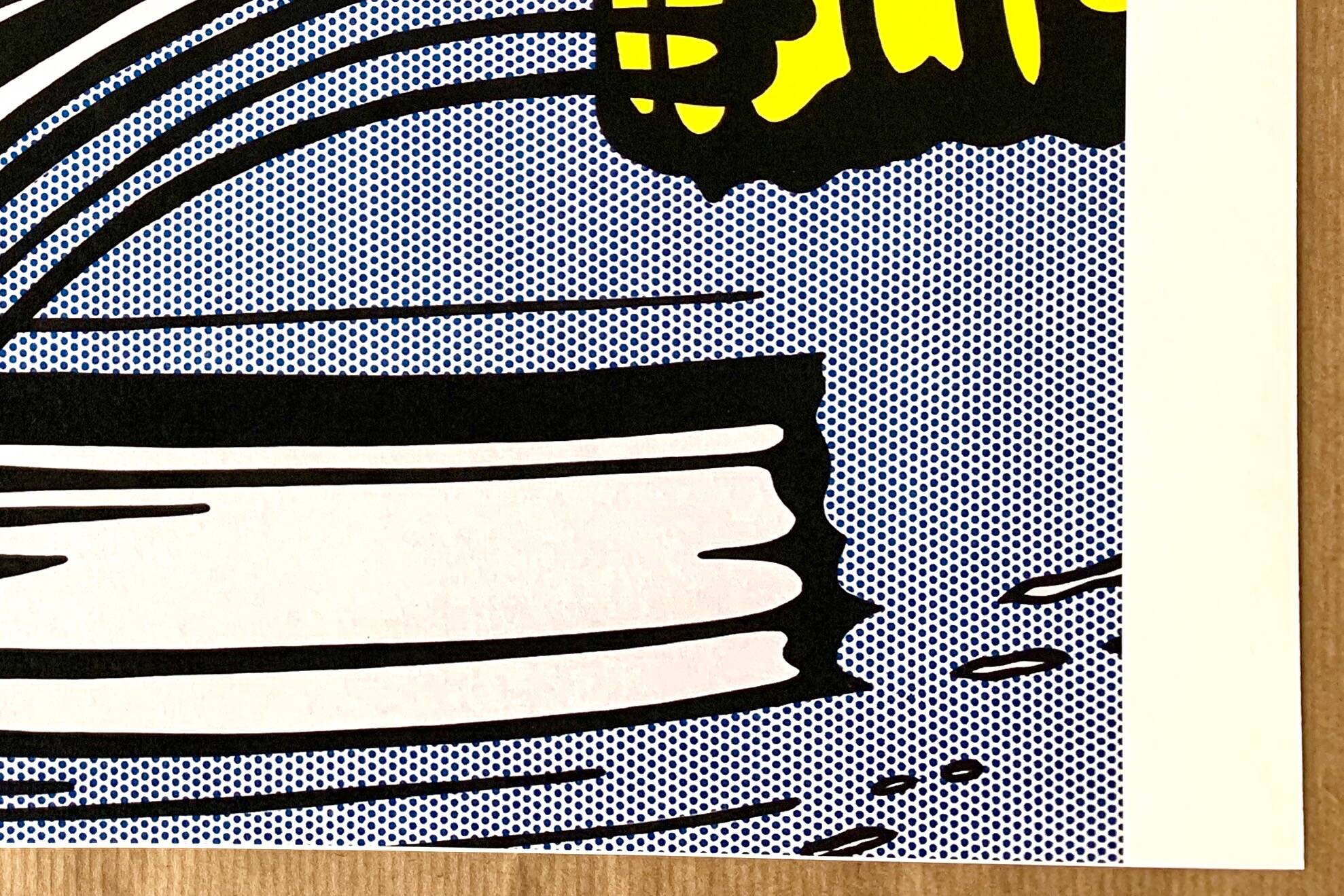 Original pop-art poster, reissue by Roy Lichtenstein "little big painting 1965"